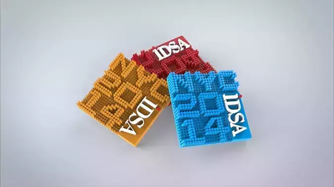 iDSA Lapel Pin - Concept 1 Free 3D model