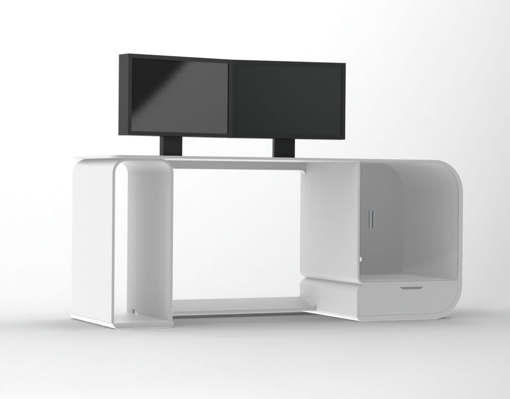 Future Desk Free 3D model_3