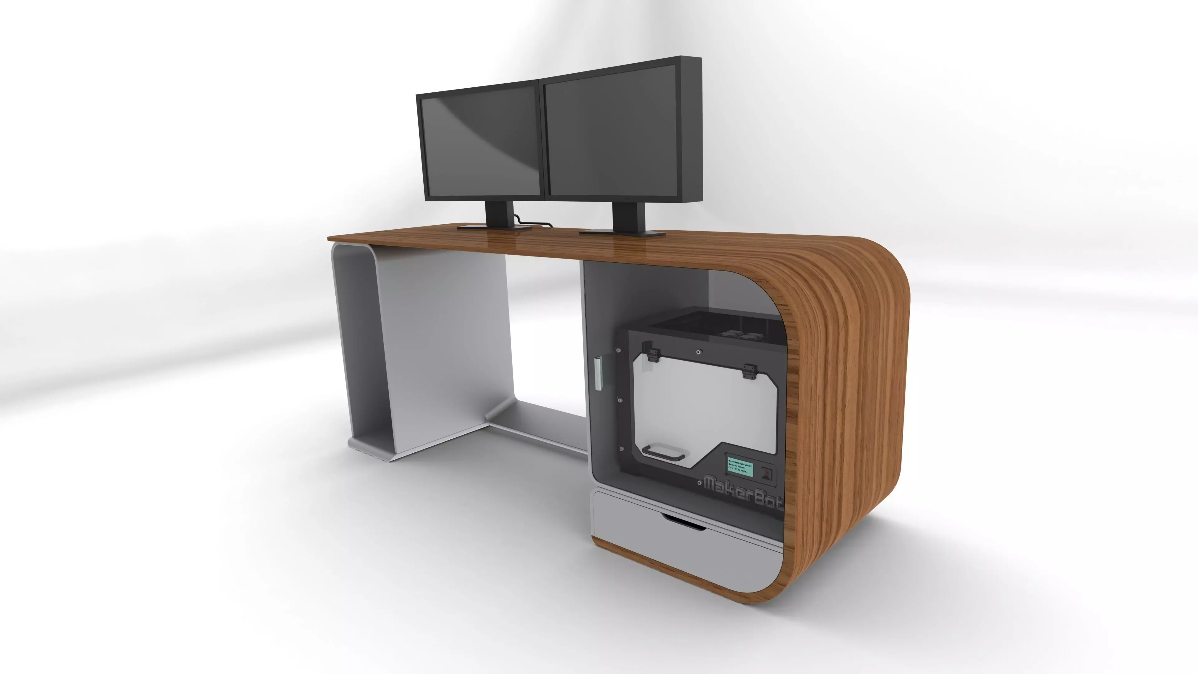 Future Desk Free 3D model_0