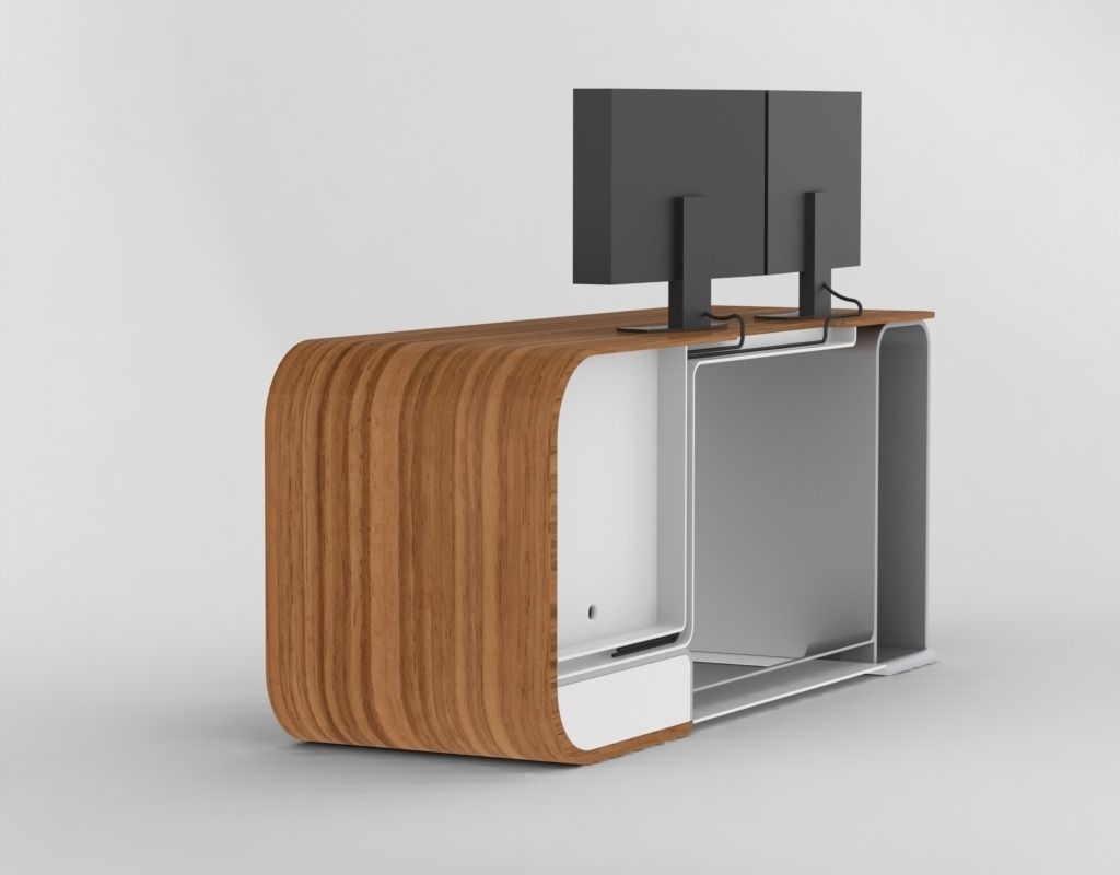 Future Desk Free 3D model_2
