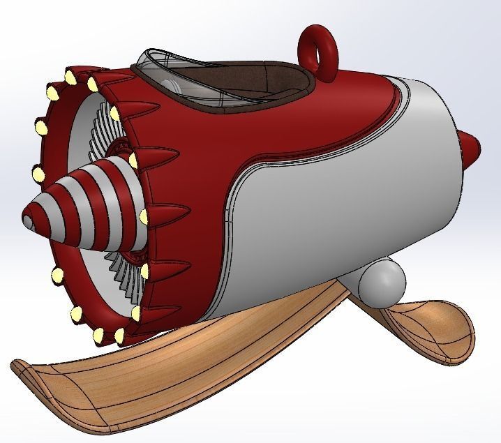 Santas New Sleigh Free 3D model_4