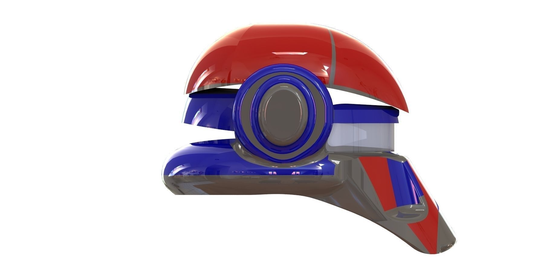 Woods Ball Helmet Proto 1 Free 3D model_3