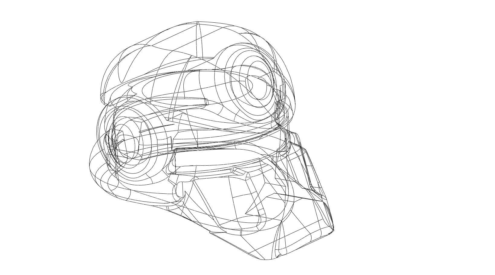 Woods Ball Helmet Proto 1 Free 3D model_1
