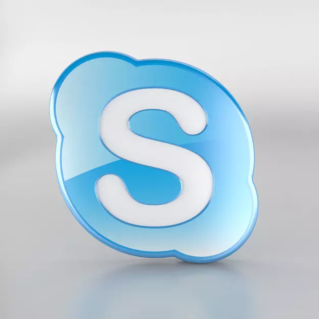 Skype Logo 3D model_0