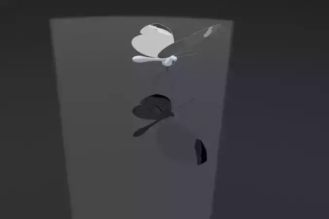 Glasswing Butterfly 3D model