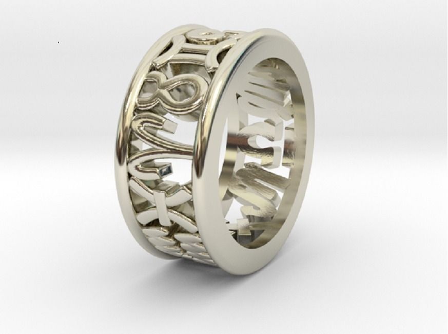 45size Constellation symbol ring 3D print model_0