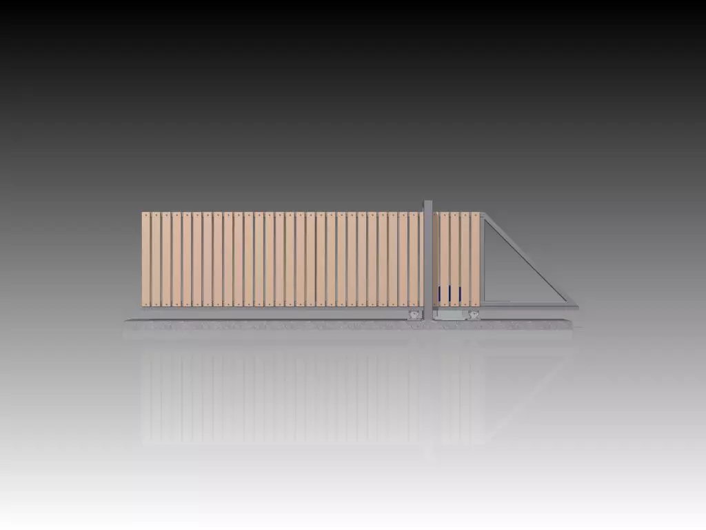 Sliding gate Free 3D model_0