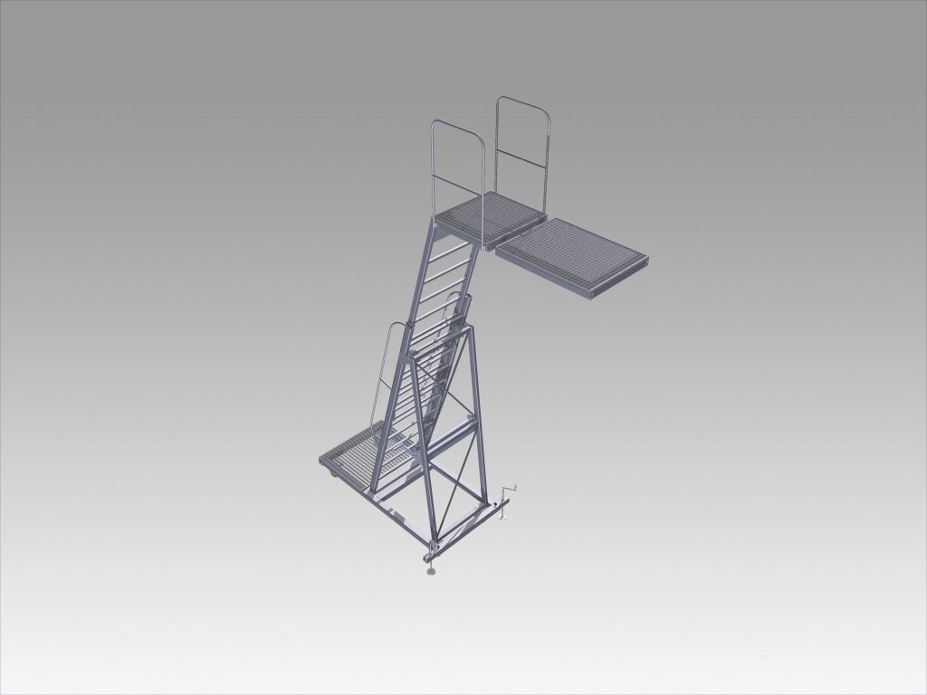 Mobile Ladder Free 3D model_0