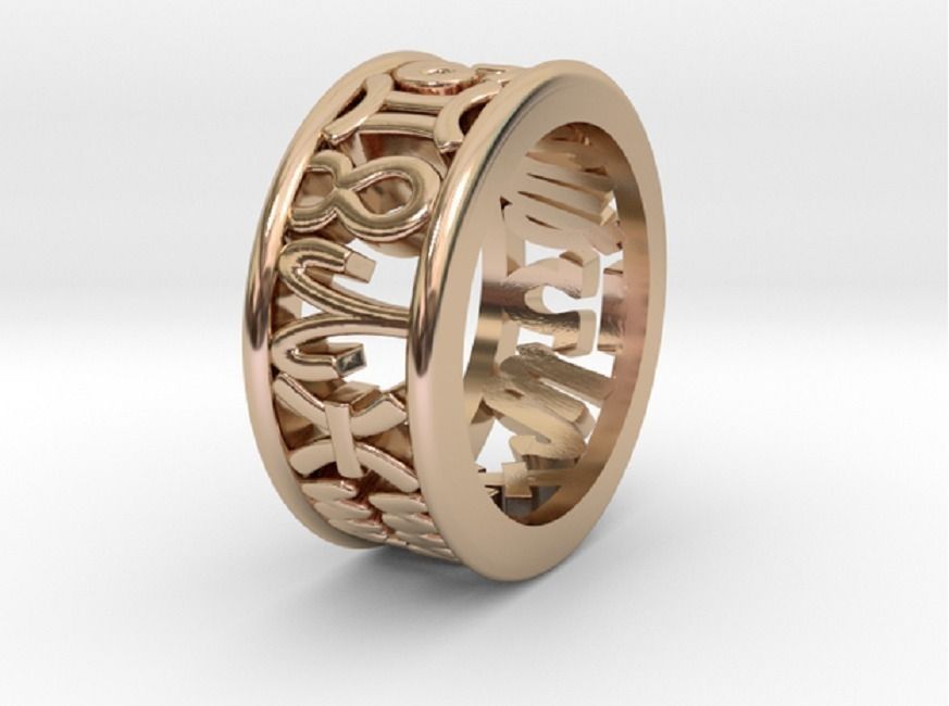 53size Constellation symbol ring 3D print model_3