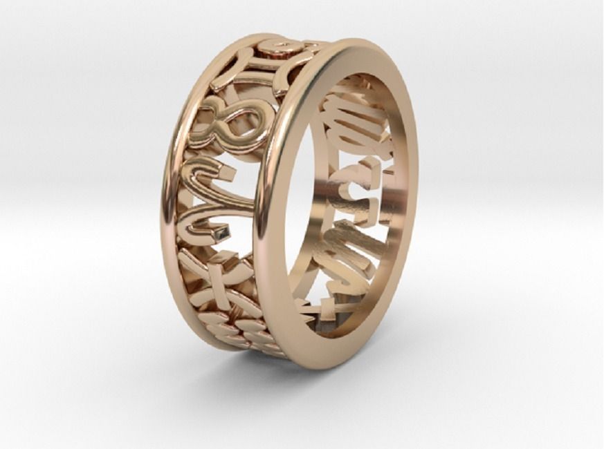 57size Constellation symbol ring 3D print model_3
