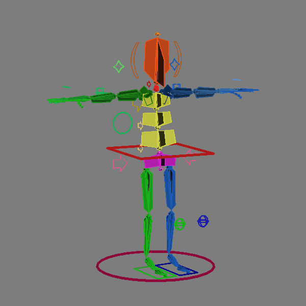 Magician cartoon rigged Low-poly 3D model_3