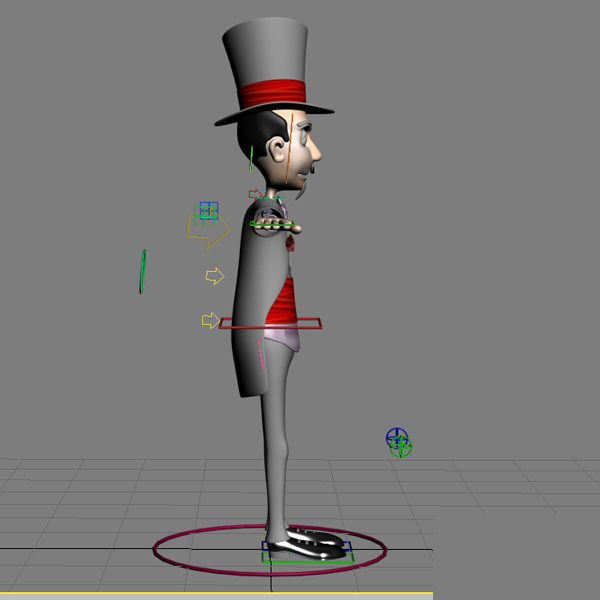 Magician cartoon rigged Low-poly 3D model_9