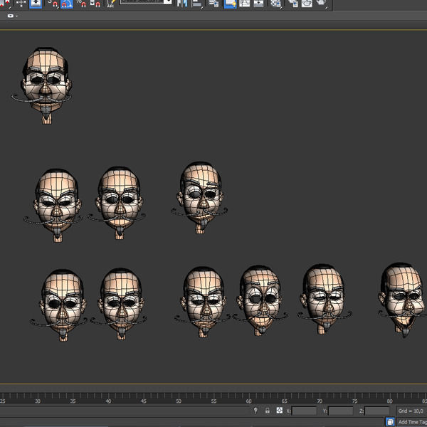 Magician cartoon rigged Low-poly 3D model_5