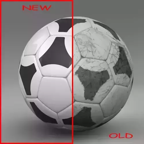 Soccerball black white tri Low-poly 3D model