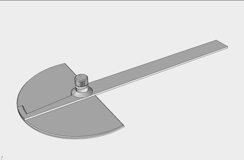 Protractor axe Free 3D model