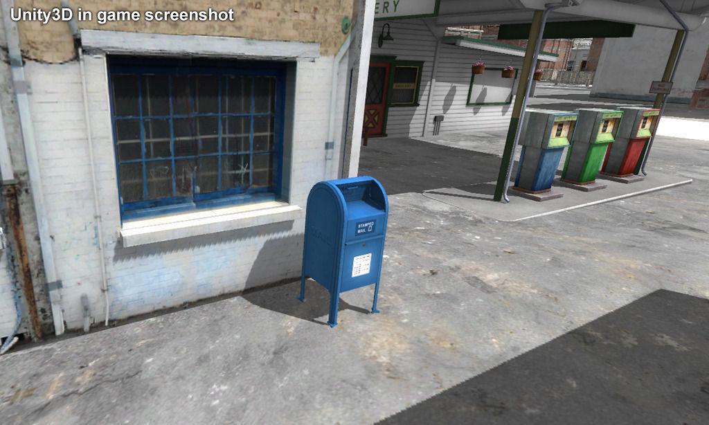Mail Box Low-poly 3D model_7