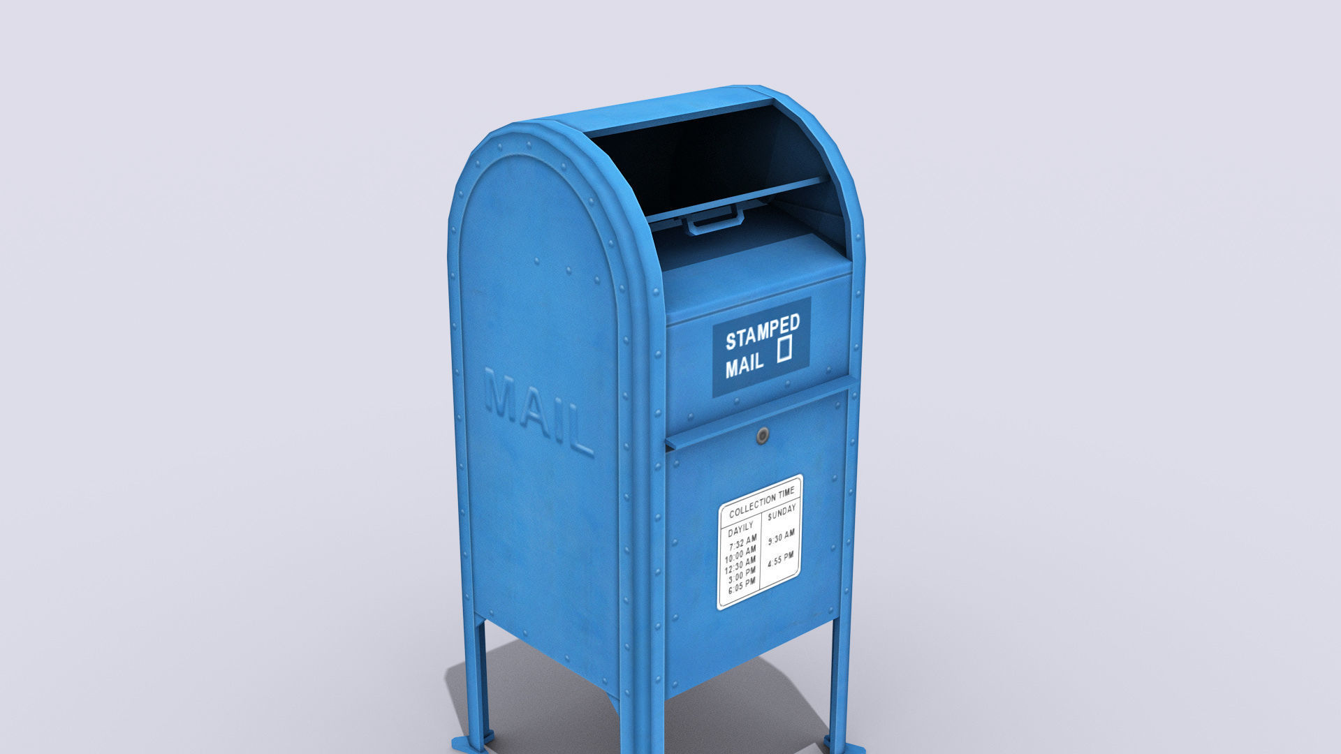 Mail Box Low-poly 3D model_6