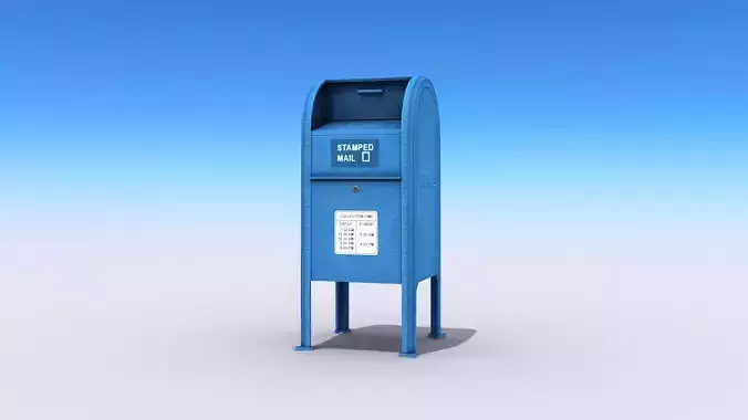 Mail Box Low-poly 3D model