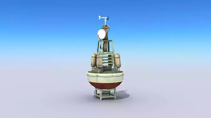 Meteorological Buoy Low-poly 3D model