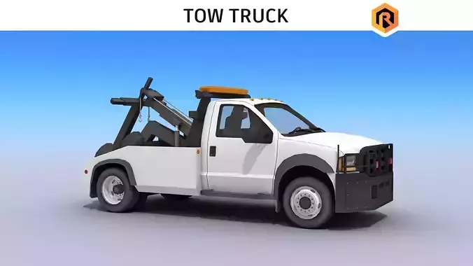 Tow Truck Low-poly 3D model