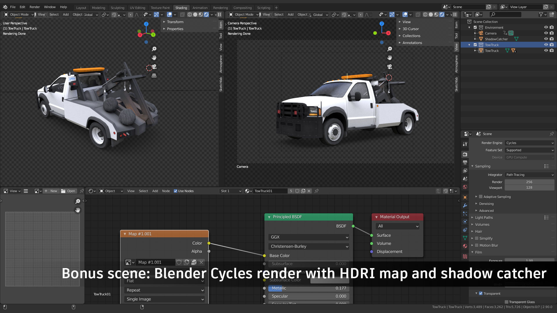 Tow Truck Low-poly 3D model_6