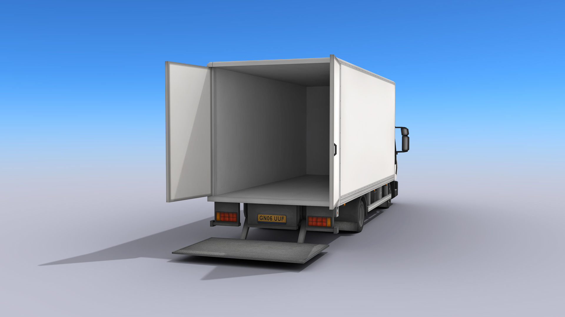 Medium Size Box Truck Low-poly 3D model_3