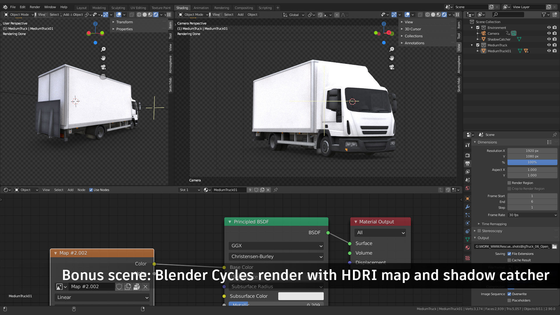 Medium Size Box Truck Low-poly 3D model_7