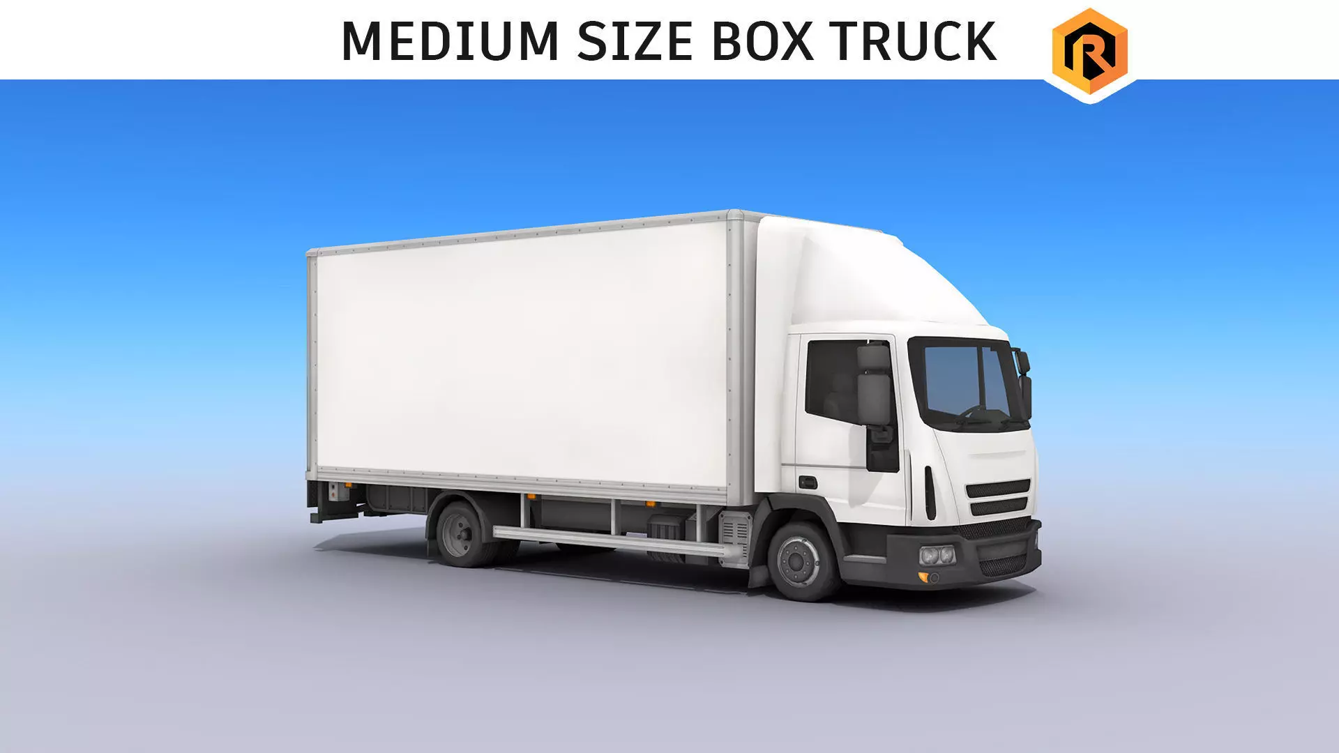 Medium Size Box Truck Low-poly 3D model_0