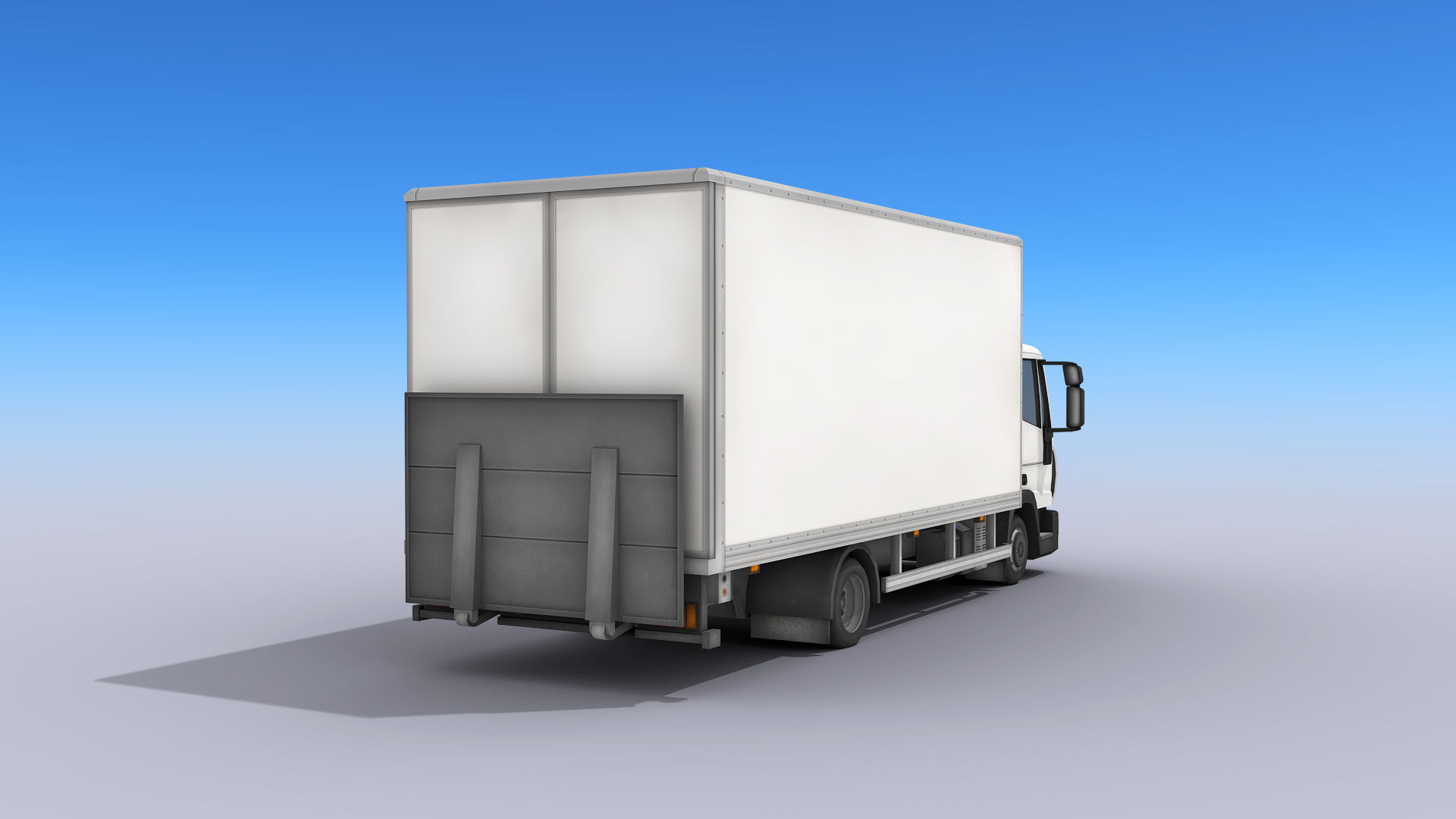 Medium Size Box Truck Low-poly 3D model_13