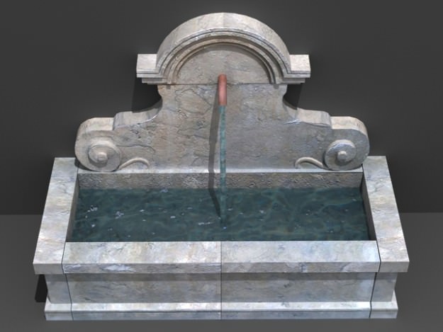 Fountain 03 3D model_2