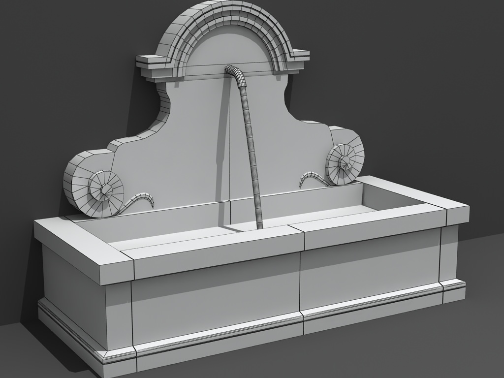Fountain 03 3D model_4