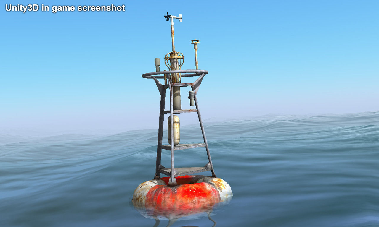 Meteorological Buoy Low-poly 3D model_5