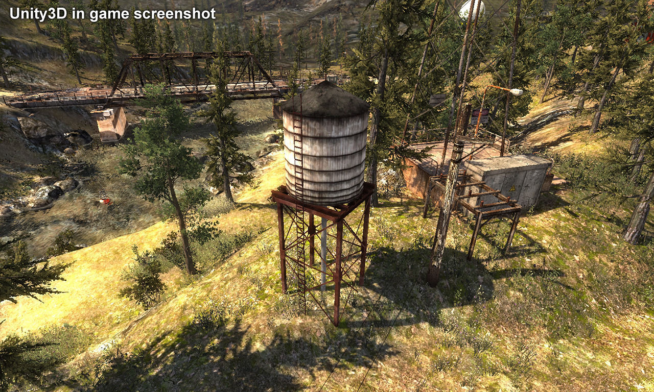 Water Tower Low-poly 3D model_5