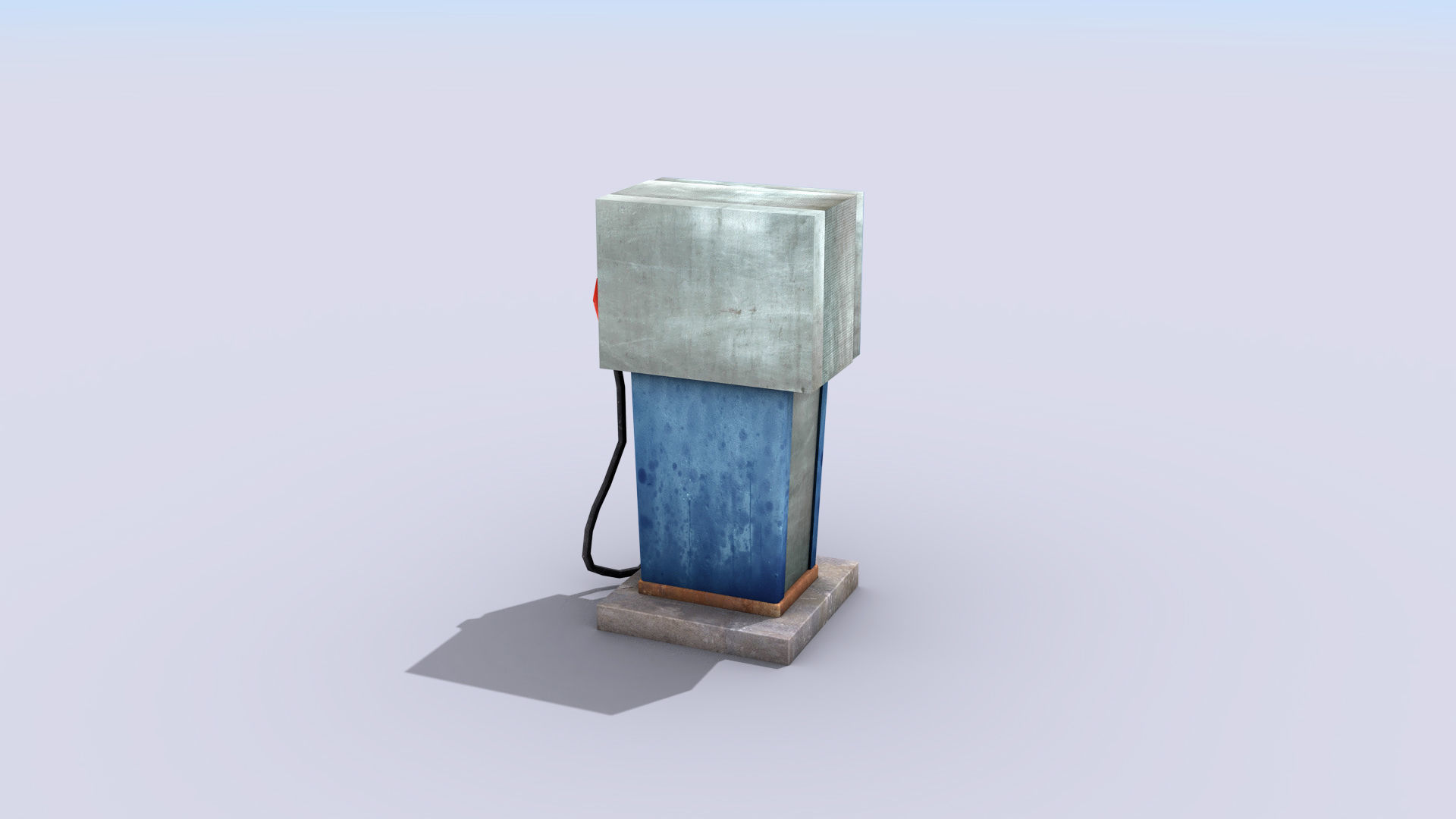 Gas Pump Low-poly 3D model_3