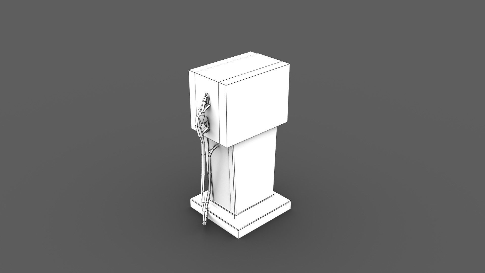 Gas Pump Low-poly 3D model_6