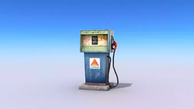 Gas Pump Low-poly 3D model