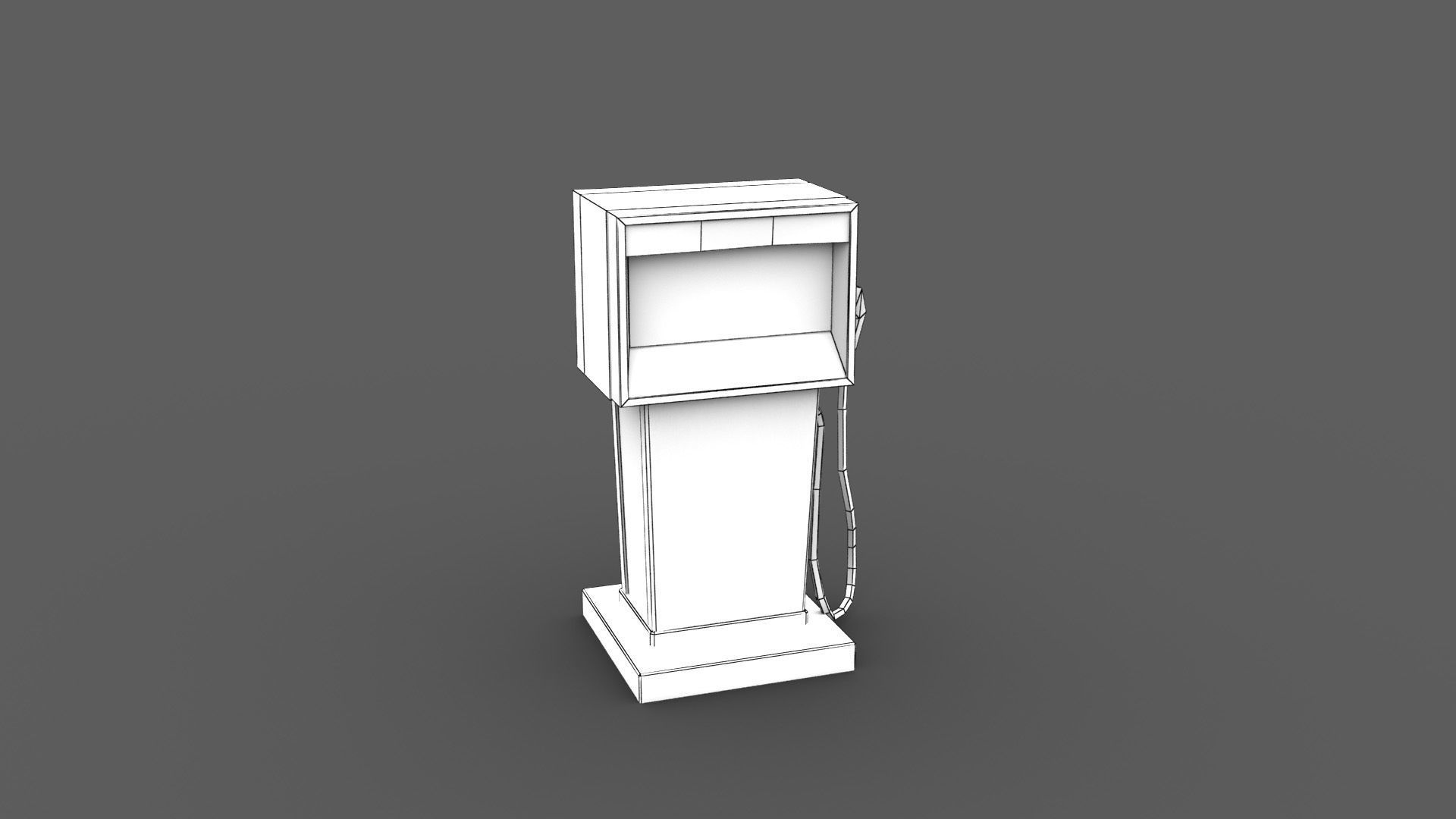 Gas Pump Low-poly 3D model_5
