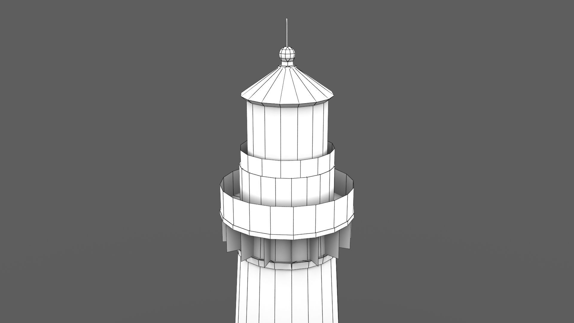 Light Tower Low-poly 3D model_7