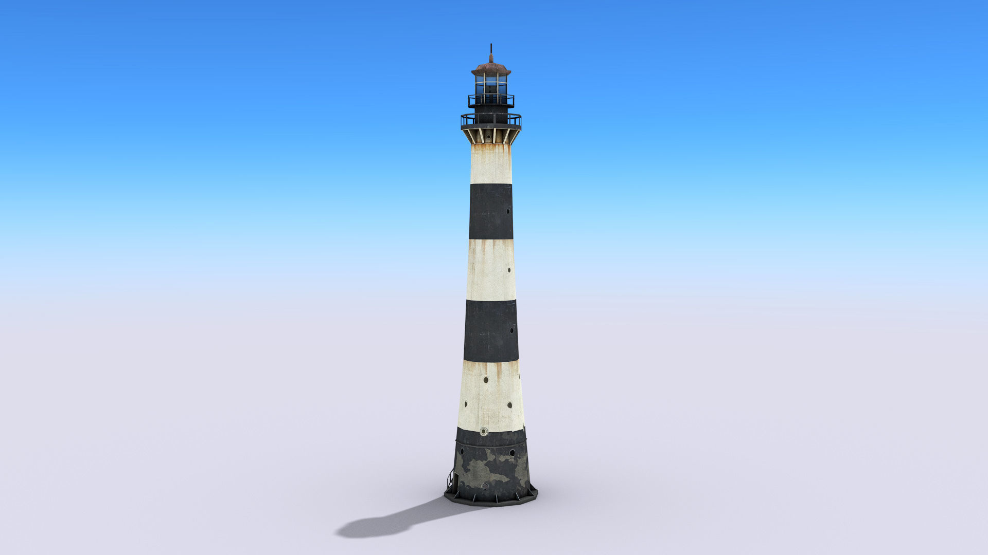 Port Canaveral Lighthouse Low-poly 3D model_4
