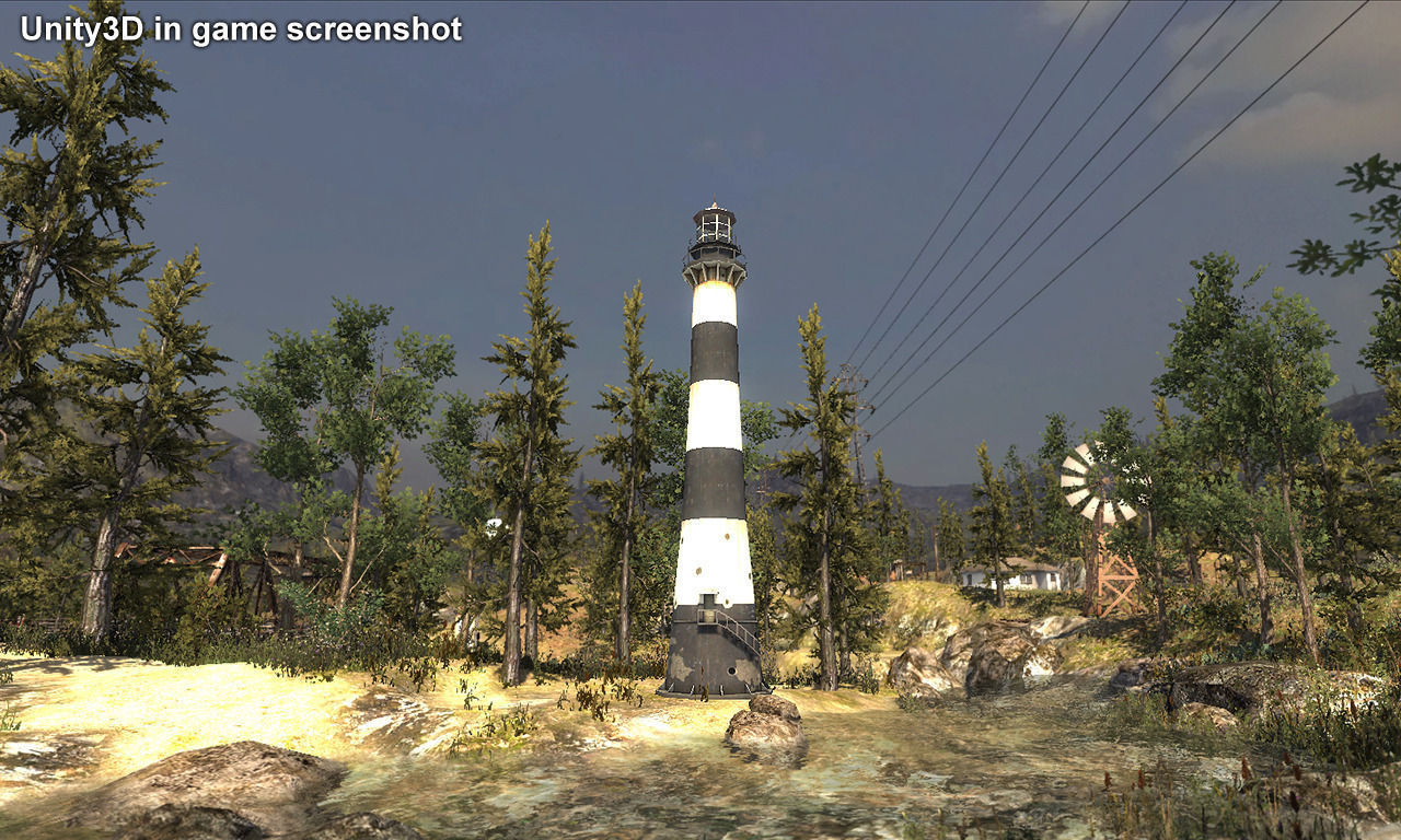 Port Canaveral Lighthouse Low-poly 3D model_9