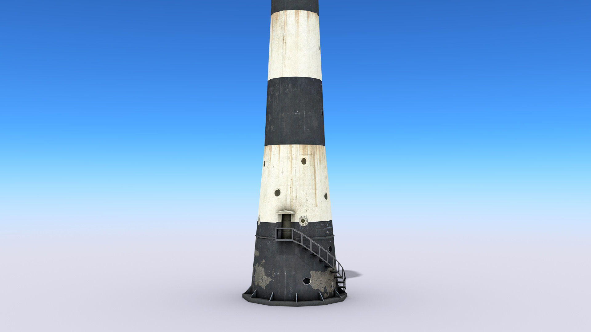 Port Canaveral Lighthouse Low-poly 3D model_1