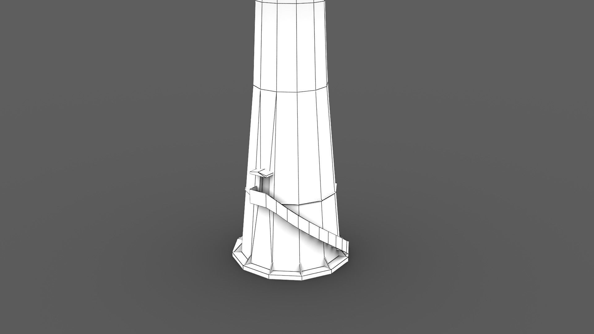 Port Canaveral Lighthouse Low-poly 3D model_8