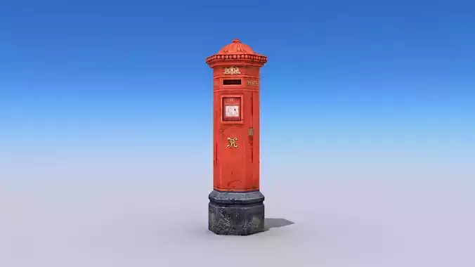 Post Box Low-poly 3D model