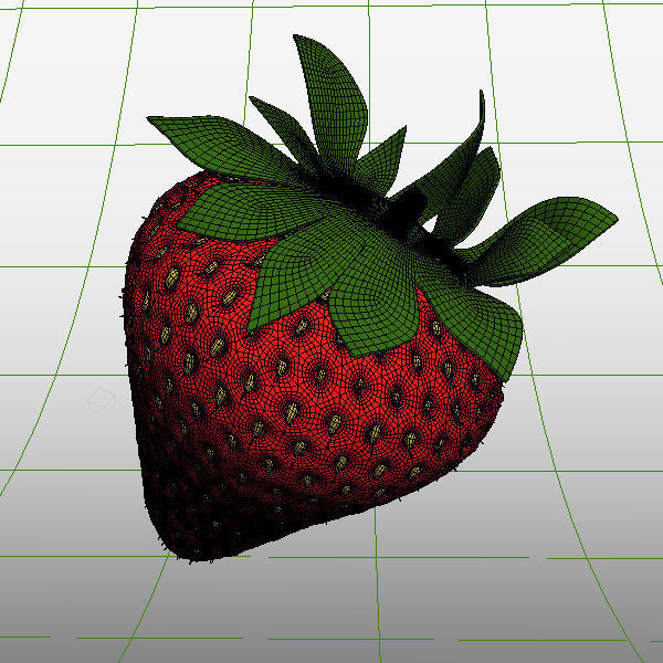 Strawberry 3D model_5