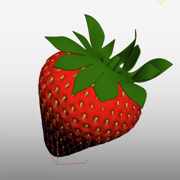 Strawberry 3D model_4
