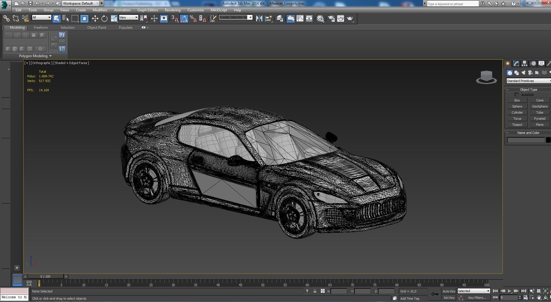 Maserati Gt Low-poly 3D model_3