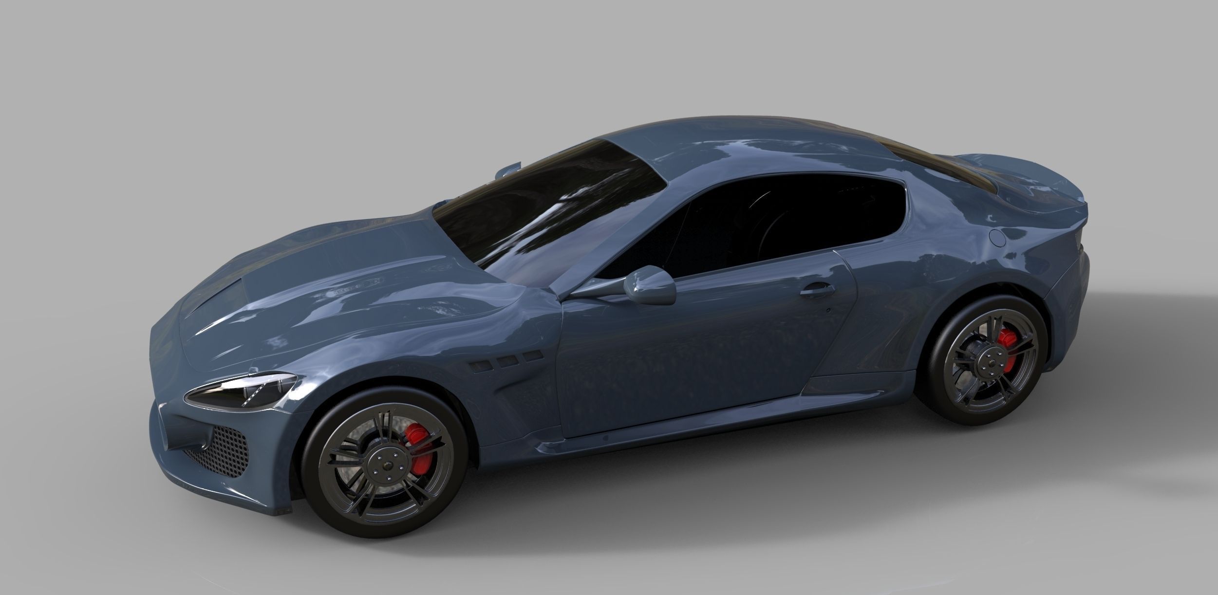 Maserati Gt Low-poly 3D model_7