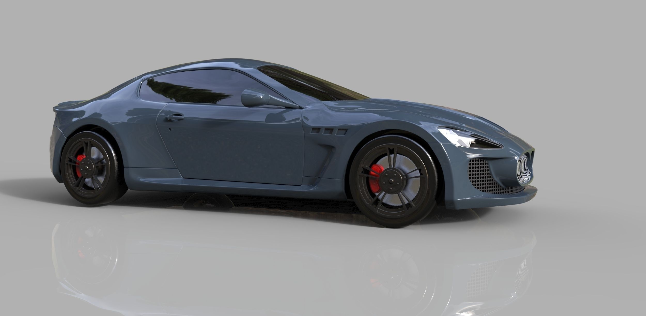 Maserati Gt Low-poly 3D model_5