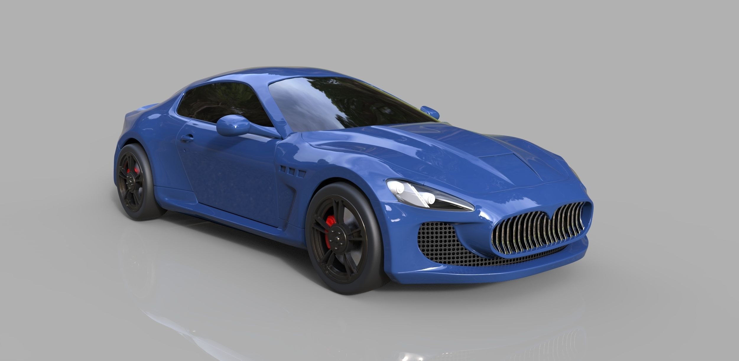 Maserati Gt Low-poly 3D model_4