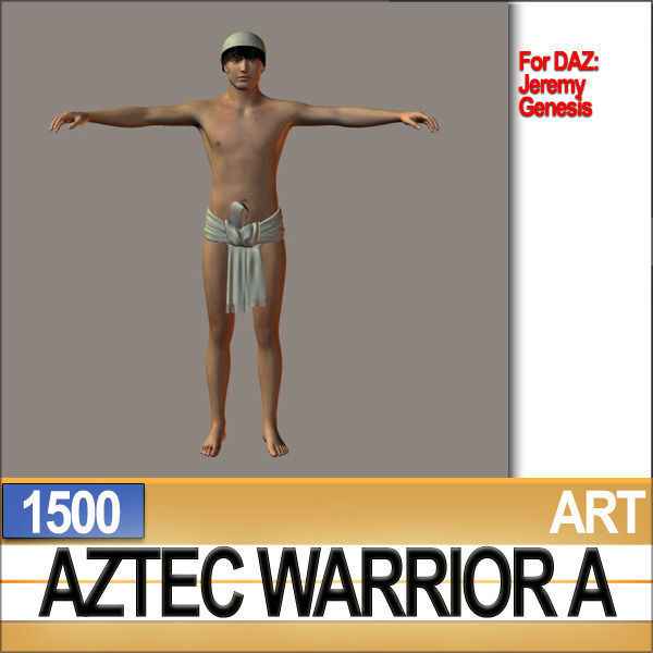 Aztec Warrior A 1500 3D model_14